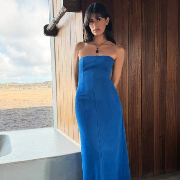 Zara Blue Maxi Dress - Picture 3 of 3